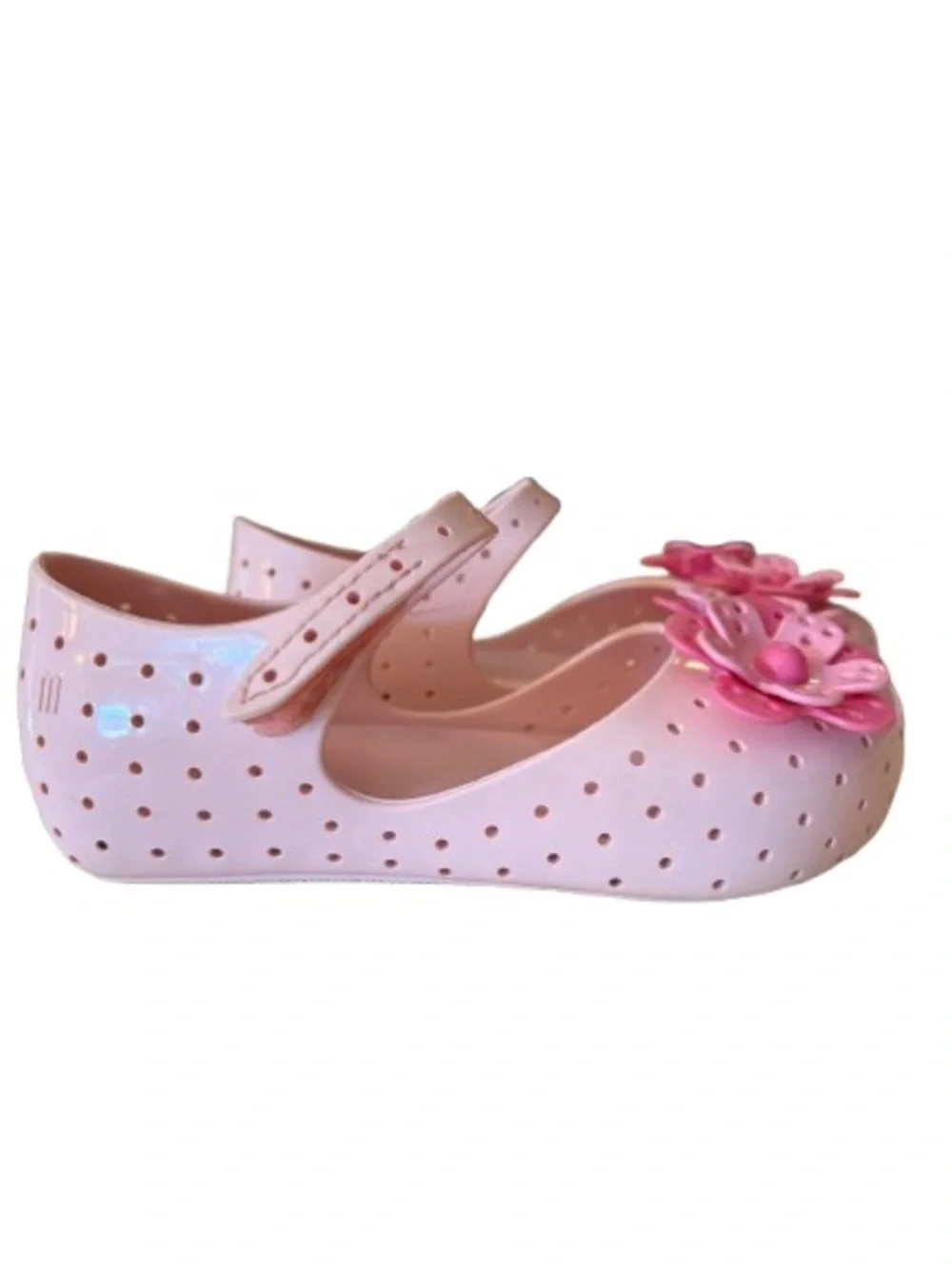 Mini Melissa Girl’s Furadinha XII Top Flower Pink Mary Jane Size 10 Balletcore